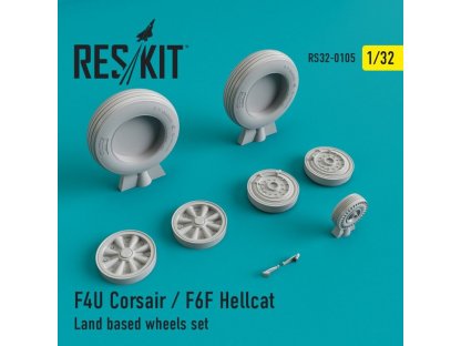 RESKIT 1/32 F4U Corsair/F6F Hellcat wheels set for REV/TAM