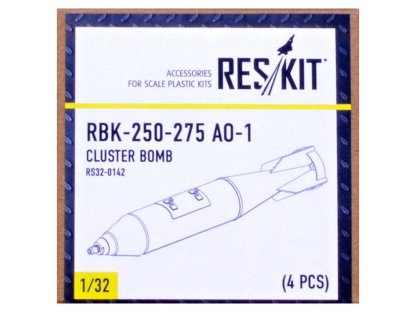RESKIT 1/32 RBK-250-275 AO-1 Cluster bomb - 4 pcs.for TRU