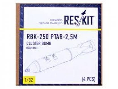 RESKIT 1/32 RBK-250 PTAB-2,5M Cluster bomb 4 pcs. for TRU