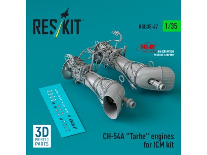 RESKIT 1/35 1/35 CH-54A Tarhe engines for ICM