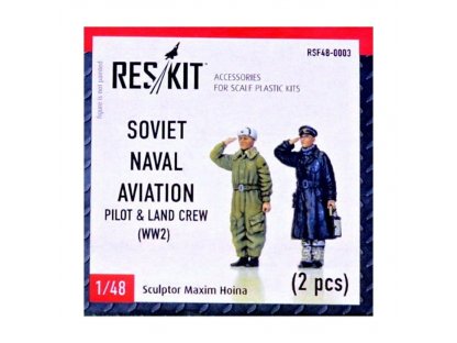 RESKIT 1/48 Soviet Naval Aviation Pilot Land Crew for 2 fig