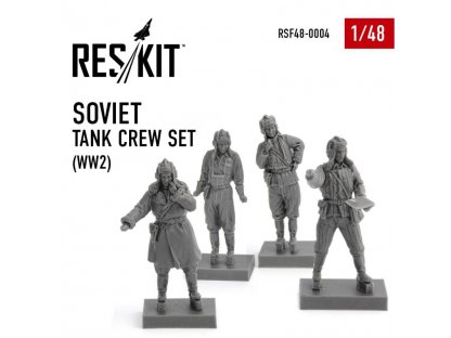 RESKIT 1/48 Soviet Tank Crew Set WWII for 4 fig.