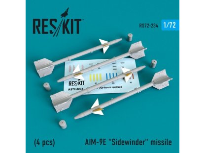 RESKIT 1/72 AIM-9E Sidewinder missile (4 pcs.)