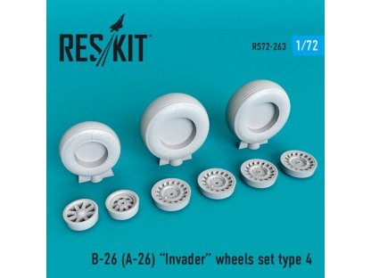 RESKIT 1/72 B-26 (A-26) Invader type 4 wheels set