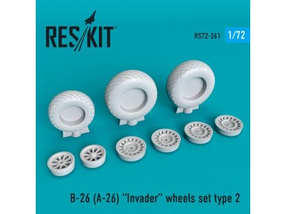 RESKIT 1/72 B-26 (A-26) Invader wheels set type 2