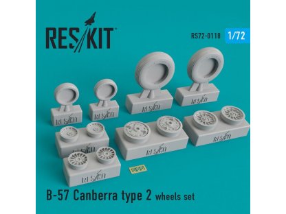 RESKIT 1/72 B-57 Canberra type 2 wheels set for ITAL