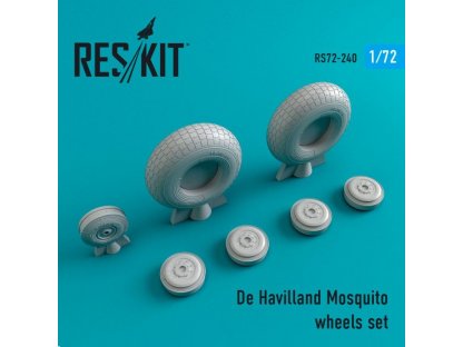 RESKIT 1/72 De Havilland Mosquito wheels for AIR/HAS/TAM