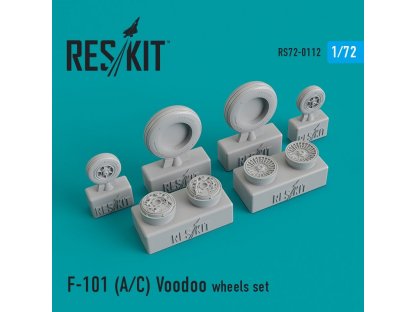 RESKIT 1/72 F-101 for AC  Voodoo wheels set for HAS,VALOM