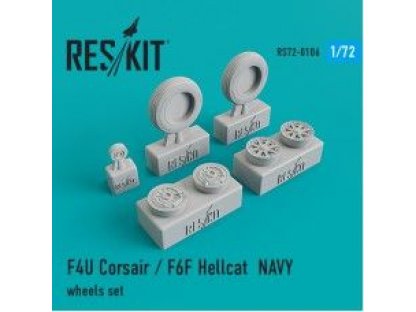 RESKIT 1/72 F4U Corsair/F6F Hellcat NAVY based wheels set