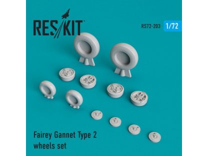 RESKIT 1/72 Fairey Gannet Type 2 - wheels for REV/SWO