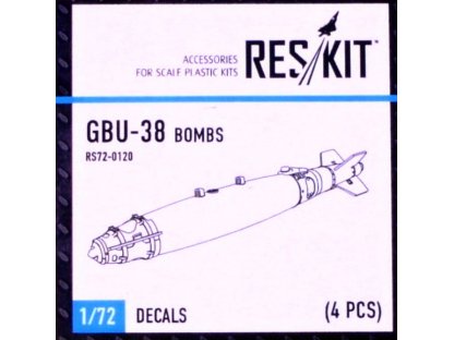 RESKIT 1/72 GBU 38 Bombs for 4 pcs.