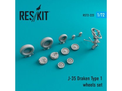 RESKIT 1/72 J-35 Draken Type 1 wheels for REV/HAS