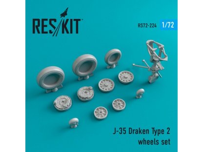 RESKIT 1/72 J-35 Draken Type 2 wheels for REV/HAS