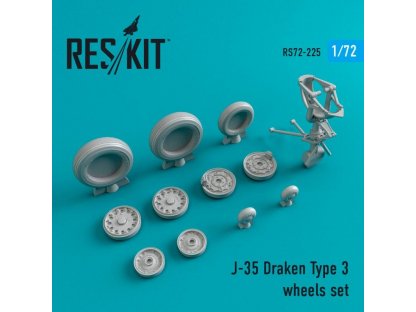 RESKIT 1/72 J-35 Draken Type 3 wheels for REV/HAS