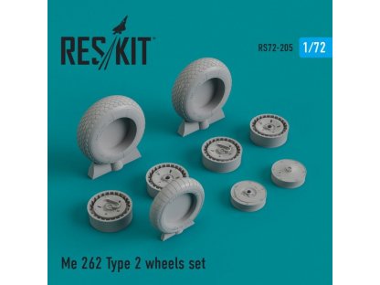 RESKIT 1/72 Me-262 wheels type 2 for ACA/HAS/REV/AIR