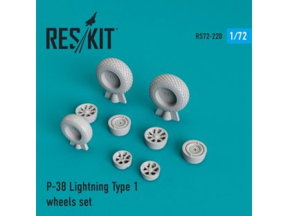 RESKIT 1/72 P-38 Lightning Type 1 - wheels for REV/HAS
