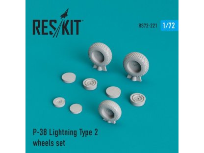RESKIT 1/72 P-38 Lightning Type 2 - wheels for ACA/AIR