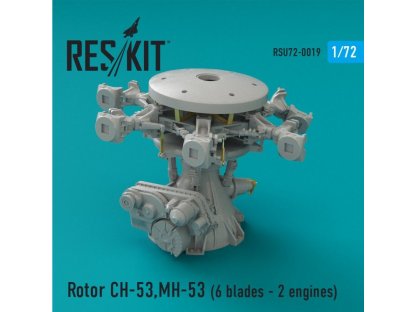 RESKIT 1/72 Rotor CH-53,MH-53,HH-53 - 6 blades, 2 engines
