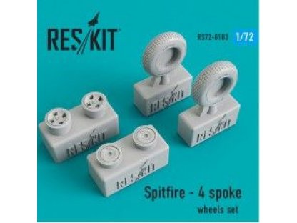 RESKIT 1/72 Spitrfire 4-spoke wheels set for EDU,ICM,AIRF