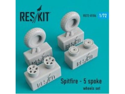 RESKIT 1/72 Spitrfire 5-spoke wheels set for EDU,ICM,AIRF
