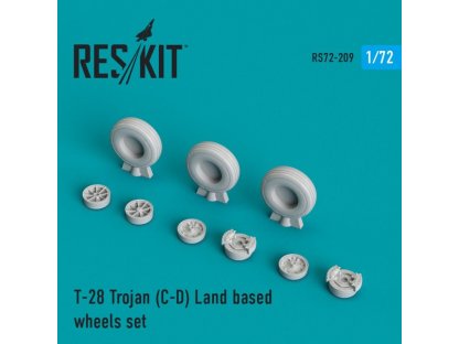 RESKIT 1/72 T-28 Trojan (C,D) Land based wheels for SWORD/HEL
