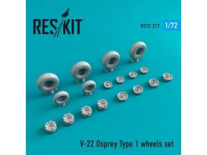 RESKIT 1/72 V-22 Osprey Type 1 wheels for REV/HAS
