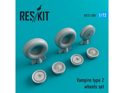 RESKIT 1/72 Vampire type 2 wheels for AMO/HEL/REV