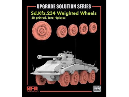 RFM 1/35 2077 Sd.Kfz.234/4 3D Printed Wheels Type B (8 pcs)