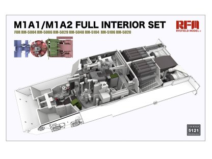 RFM 1/35 5121 M1A1/M1A2 Abrams Tank Full Interior Set (Without Tank Kit)