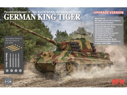 RFM 1/35 5126 Sd.Kfz.182 Tiger Ausf.B King Tiger Upgrade Version