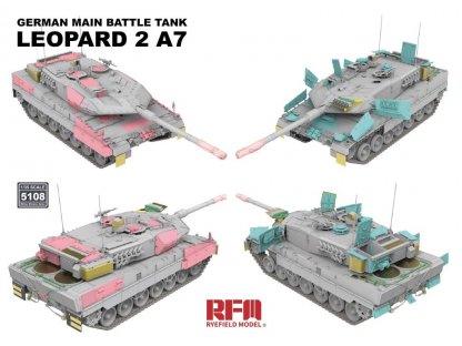 RFM 1/35 German Main Battle Tank w/Workable Tracks Leopard 2A7