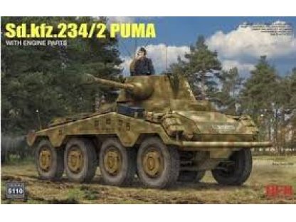 RFM 5110 1/35 Sd.kfz 234/2 Puma w/ Engine Parts