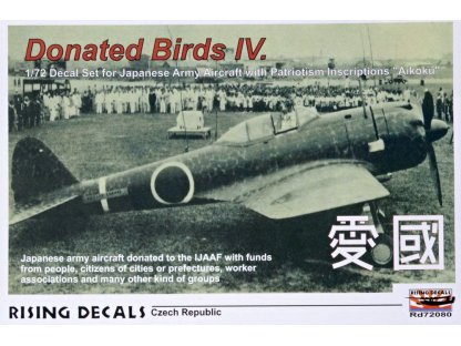 RISING DECALS 1/72 Donated Birds IV. Aikoku (9x camo)