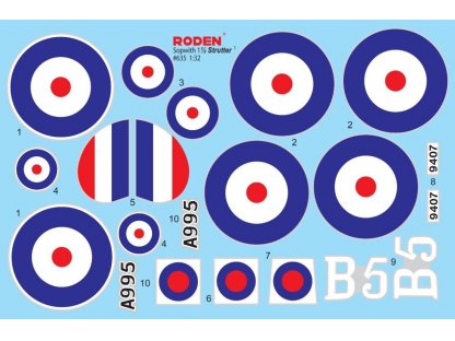 RODEN 1/32 Sopwith 11/2 Strutter Fighter