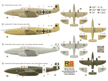 RS 92290 1/72 Heinkel He-280 V3