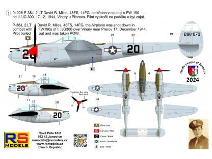 RS 94026 1/72 P-38J Lightning Battle over Moravia 1944  Limited Edition