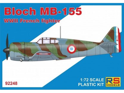 RS MODELS 1/72 Bloch MB-155 French WWII fighter