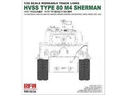 RYE FIELD 1/35 HVSS T80 Track for M4 Sherman