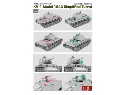 RYE FIELD 1/35 KV-1 Model 1942 Simplified Turret