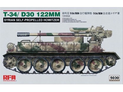RYE FIELD 1/35 T-34/D-30 122mm Syrian Self-Propelled How