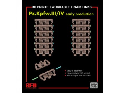 RYE FIELD 1/35 Workable Track Links for Pz.Kpfw. III/IV Early Production