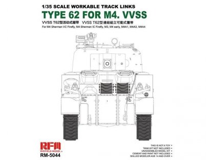 RYE FIELD 1/35 Workable Type 62 Tracks for M4 VVSS