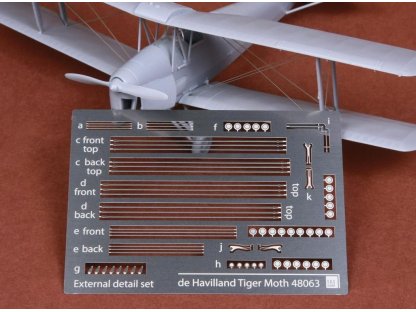 SBS MODEL 1/48 DH-82 Tiger Moth rigging wire PE set  for AIR