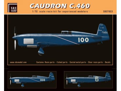 SBS MODEL 1/72 Caudron C.460 1935-1936 Resin Kit