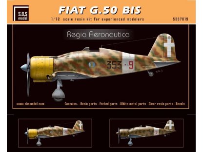 SBS MODEL 1/72 Fiat G.50 Bis Regia Aeronautica (resin kit)