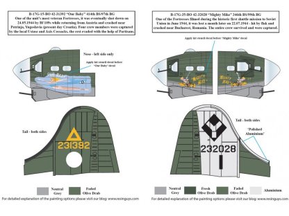 SBS MODELS 1/48 Decal B-17G 'US 15th Air Force in Italy'