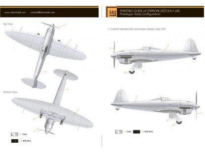 SBS MODELS 1/72 Caproni-Vizzola F.6M 'Early Config.' (resin kit)