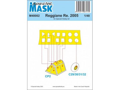 SPECIAL HOBBY 1/48 Mask for Reggiane Re.2005 for SH