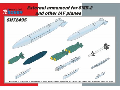 SPECIAL HOBBY 1/72 External Armament Set for SMB-2 & IAF planes