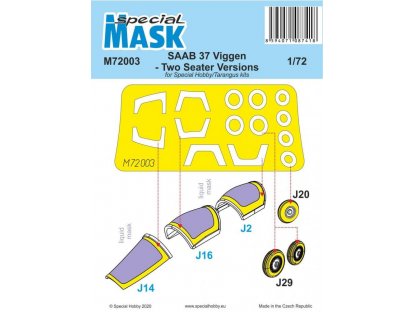 SPECIAL HOBBY 1/72 Mask for SAAB 37 Viggen Two Seater
